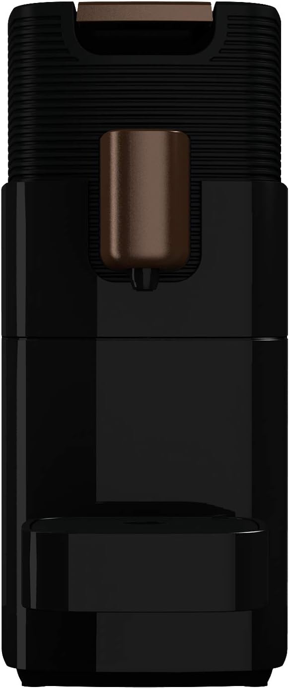 Single Serve Coffee, Espresso & Milk Machine (Black/Copper) | Compact Capsule System | Duo Pressure Brewing