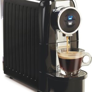 Espresso Machine, Compatible with  Pods, Single Serve Coffee Maker, Powerful Italian 19 Bar Pump, 22 oz. Water Reservoir, Custom Cup Size, Holds 13 Capsules, Black (40726)